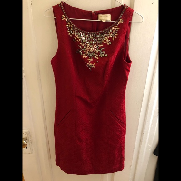 Anthropologie Red Evening Dress - Size 4 - Picture 8 of 8